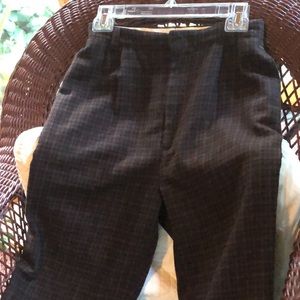 Brown & Black Tweed Size 10 (Run Small) Wool Pants; Pockets; Excellent Condition